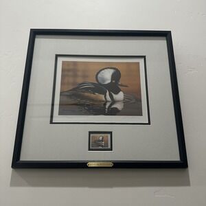 Ducks Unlimited 2000 Hooded Merganser Print Signed Bruce Miller 2712/5000‎